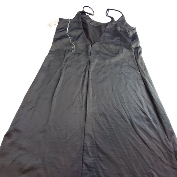 Auden Black Slip Dress Size S Features a side slit for added style and comfort - Picture 10 of 12